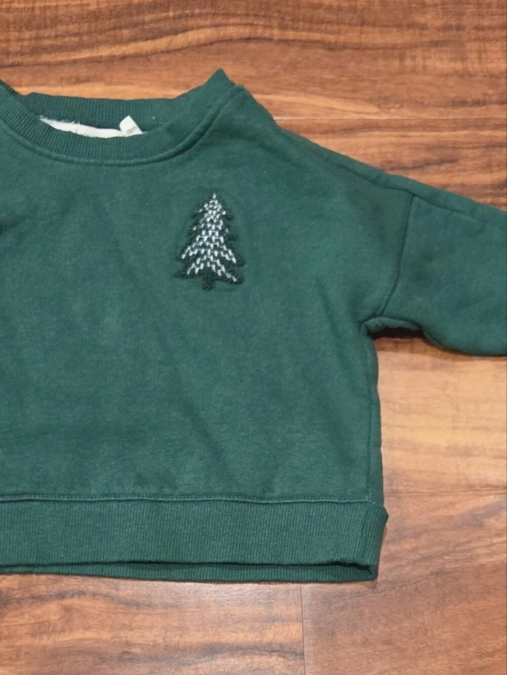 Monica + Andy EUC 12-18 Months Green Tree Sweatshirt and Pants Set